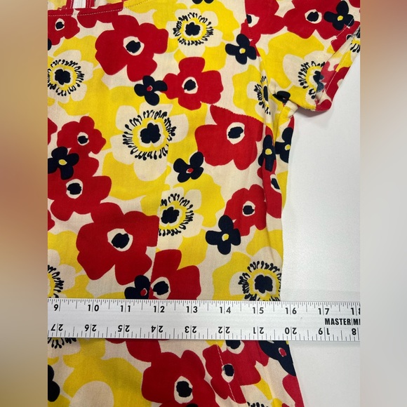 Pretty Vacant Floral Retro Swing Dress Size 12 Yellow and Red - Picture 9 of 15